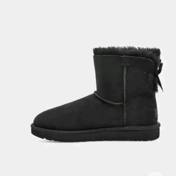 Ugg mini baily bow tie black size 10 Brand New Box - Picture 2 of 6